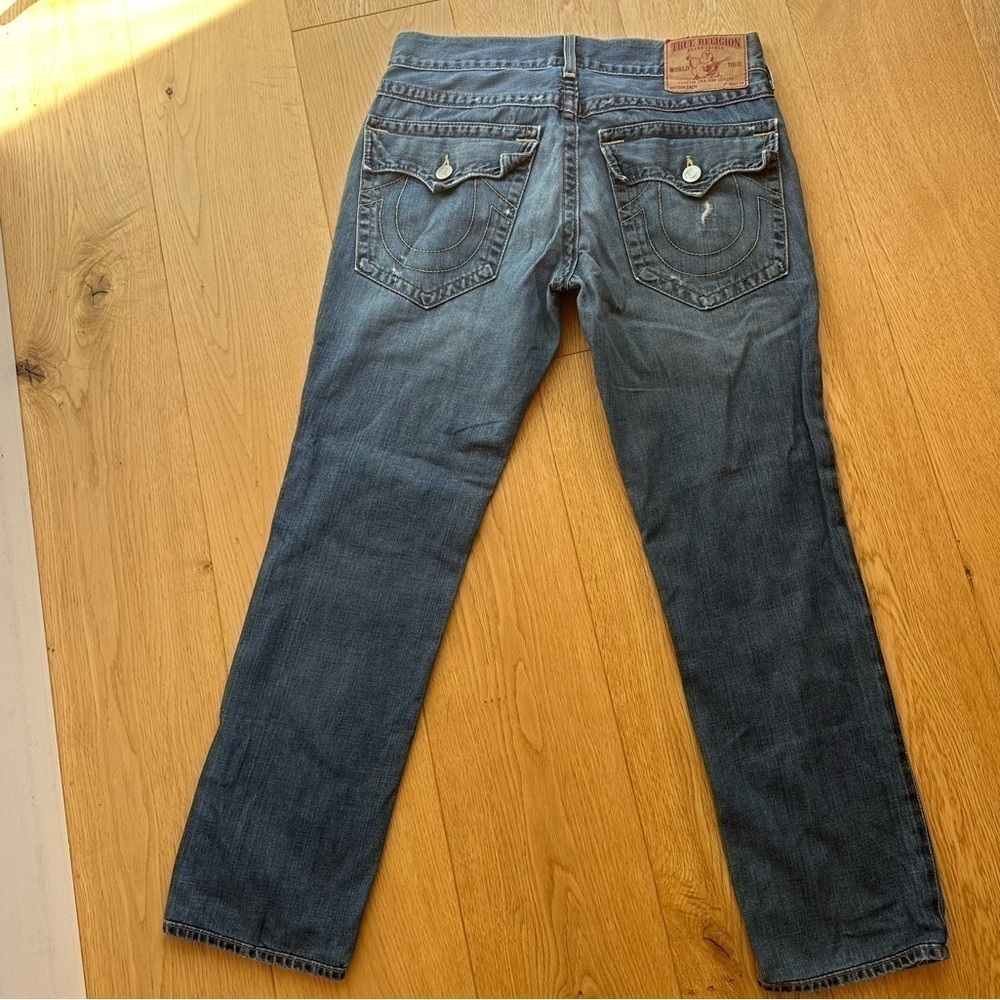 TRUE RELIGION  ZACH SLIM BLUE JEANS - 33 - Picture 8 of 16